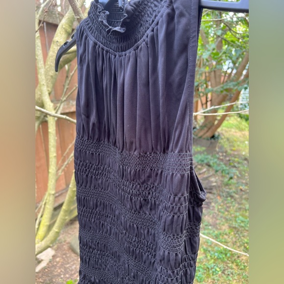 NWOT Frame mock high neck ruched tank blouse top smocked S - Picture 4 of 10